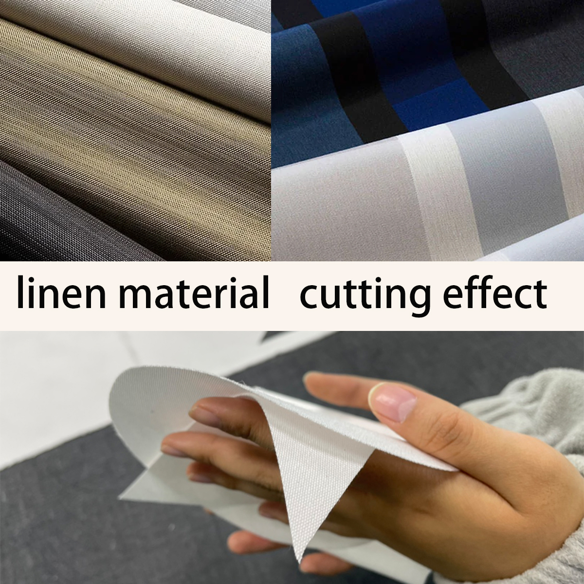 linen cutting display
