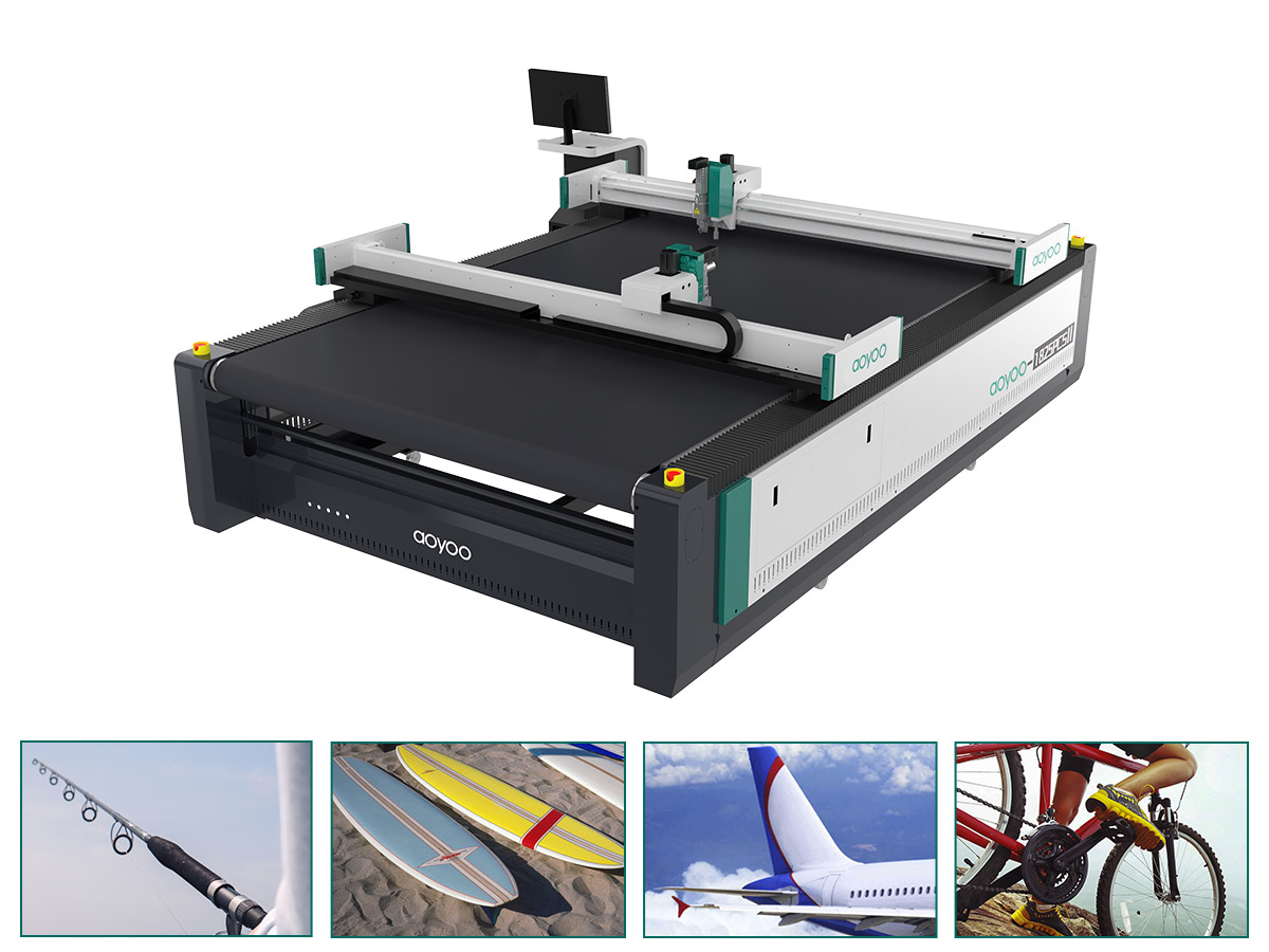 Digital composite material cutter